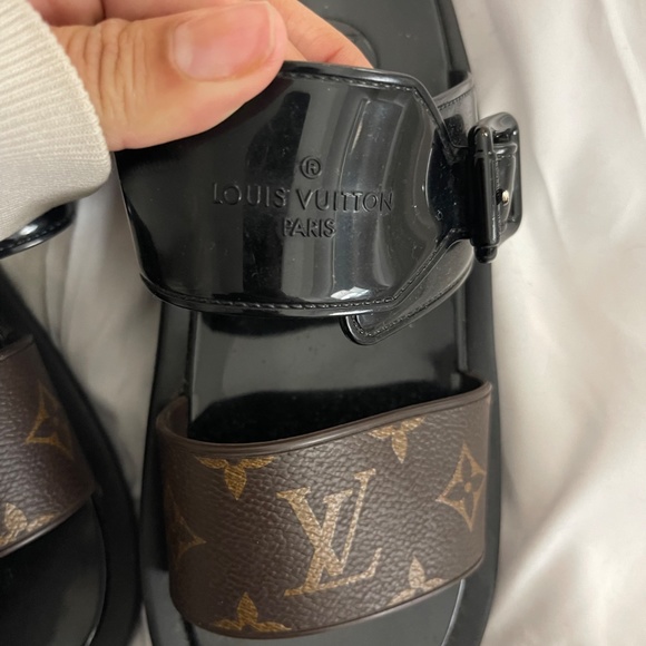 Louis Vuitton Black and Brown Sandals - Picture 3 of 5